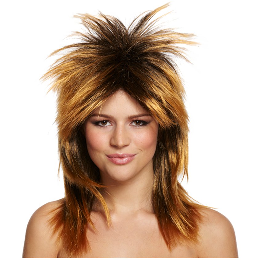 Tina Wig - Adult Tina Turner Fancy Dress Accessory  front