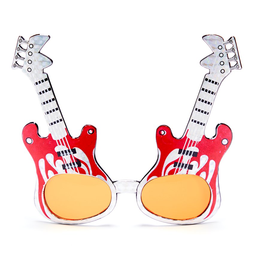 Rock Guitar Glasses - Funny Glasses - Fancy Dress Accessories front