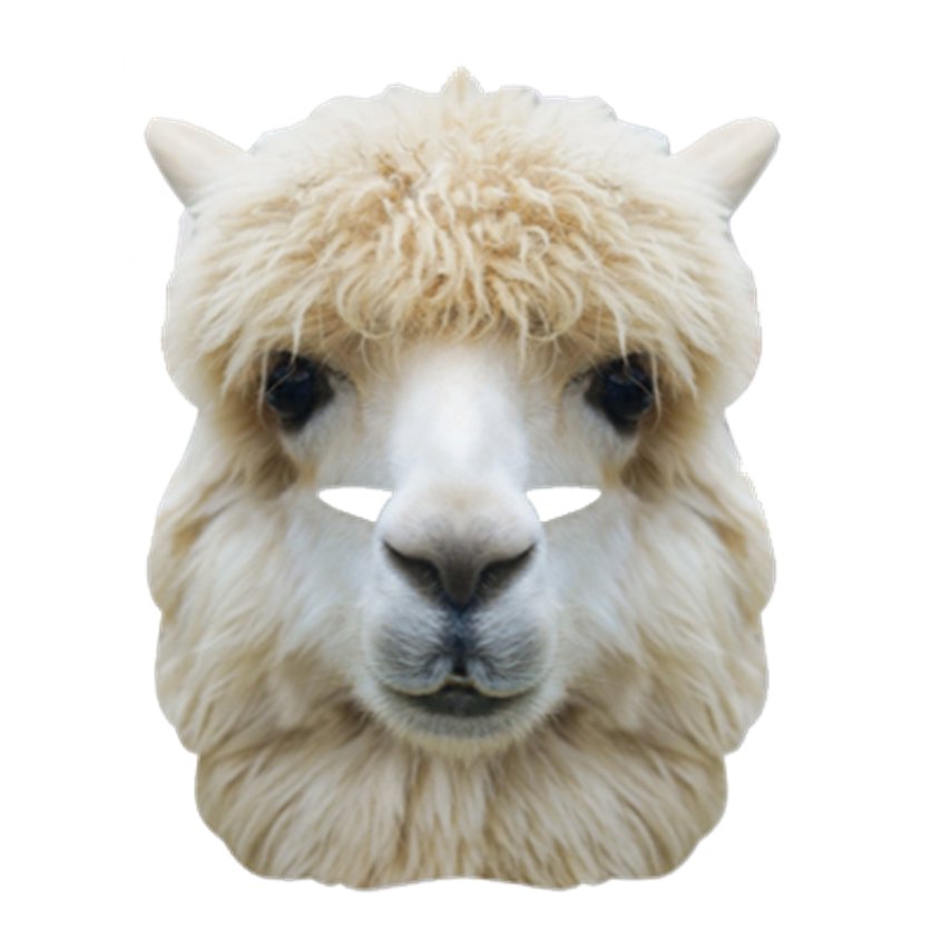 Alpaca Mask - Animal Mask front