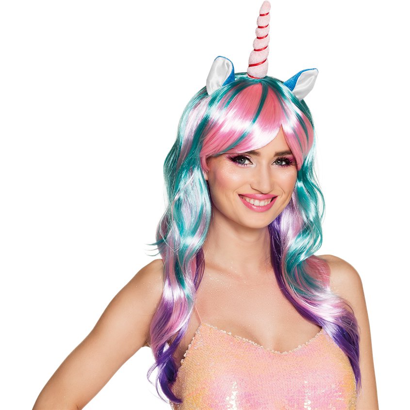 Daydream Unicorn Wig - Women's Unicorn Fancy Dress Accessories - Adults Size front