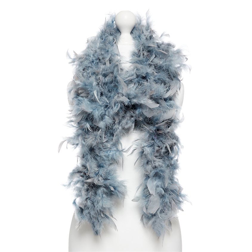 Grey Feather Boa - Womens 20s Fancy Dress Accessories front