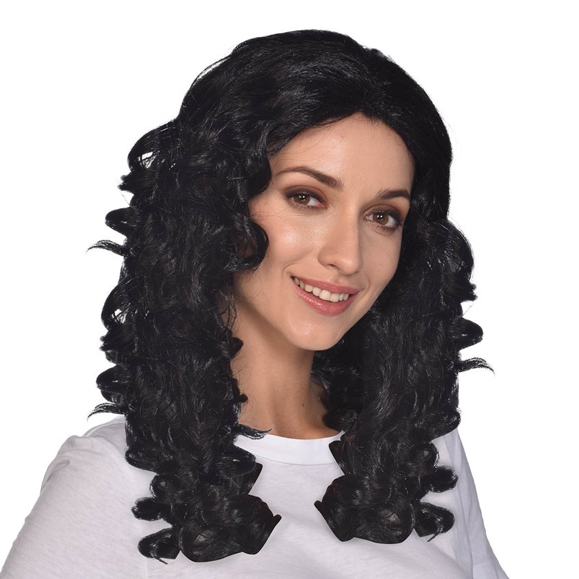 Black Glamour Wig - Womens Fancy Dress Accessories front