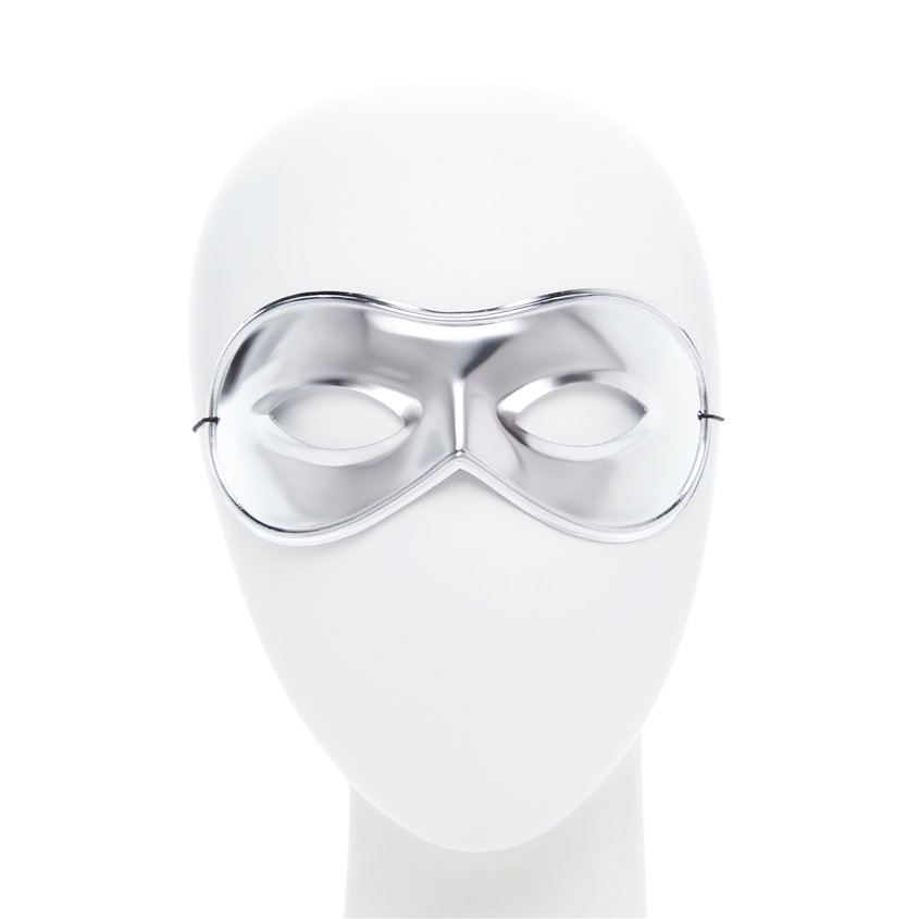 Silver Masquerade Mask for Men - Venetian Mask front