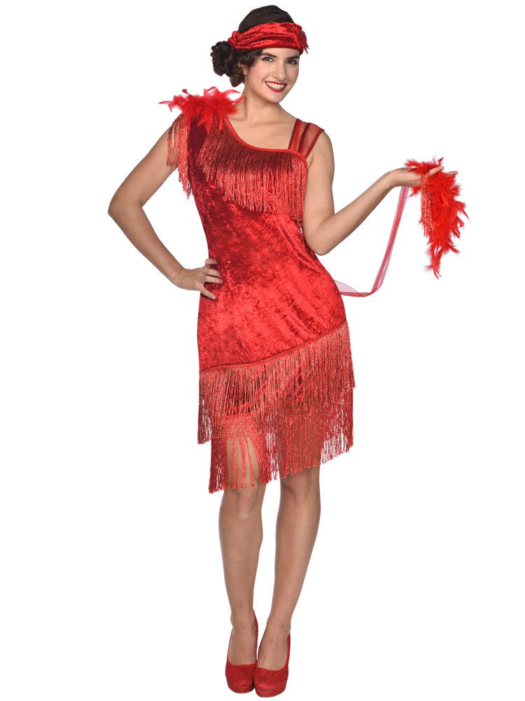 Red Charleston Flapper - Adult Costume front