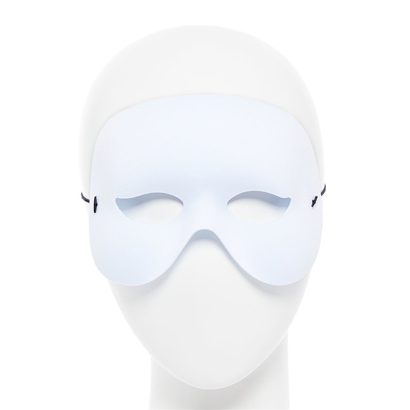 White Gala Masquerade Eye Mask for Men - Venetian Mask front