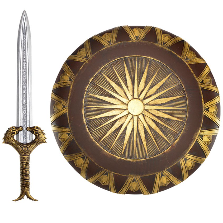 Wonder Woman Sword and Shield - Womens Superhero Fancy Dress Accessories front