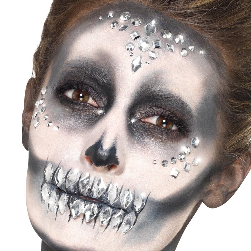 Halloween Stick-on Face Jewels-   Halloween Special  Effects Makeup front