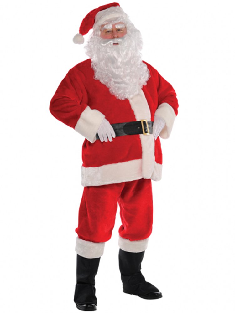 Plush Santa Suit - Adult Costume front