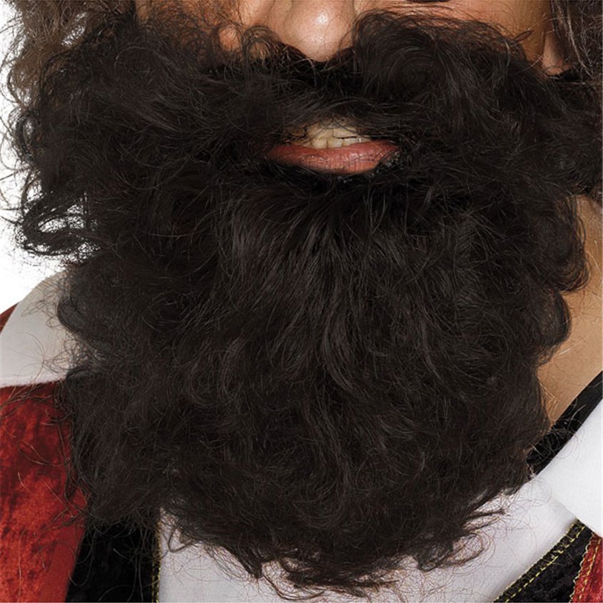 Brown Pirate Beard  - Pirate Fancy Dress Costume Accessories  front