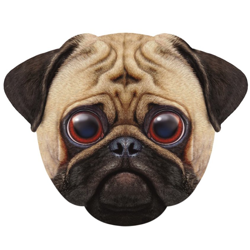 Giant Pug Dog Mask - Fancy Dress Accessory front