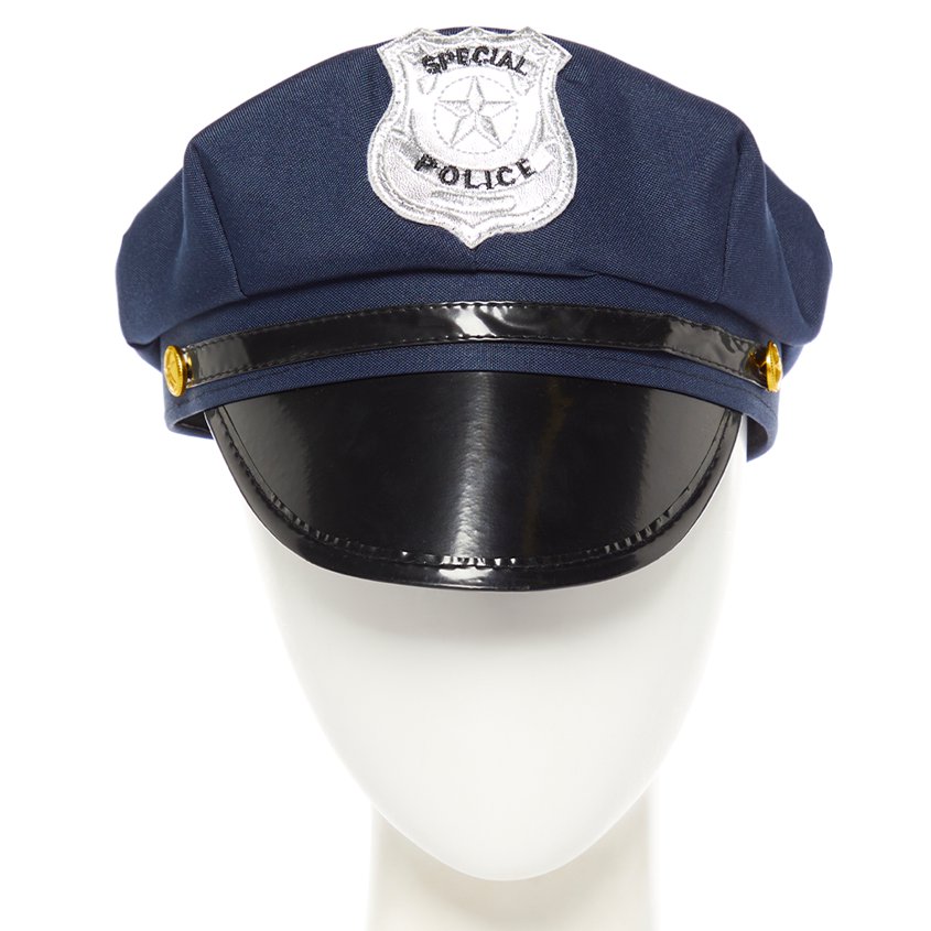 Navy Police Hat - Men's Police Fancy Dress Costume Accessories front