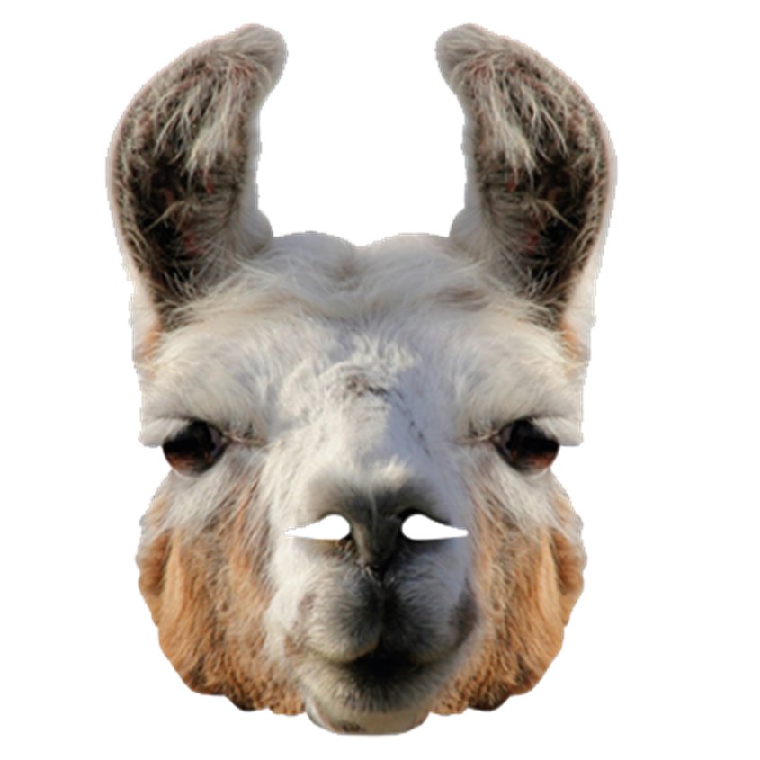 Llama Mask - Animal Mask front