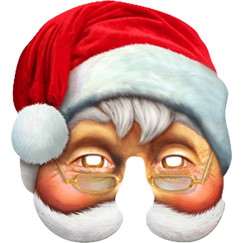 Santa Mask - Christmas Mask - One Size front