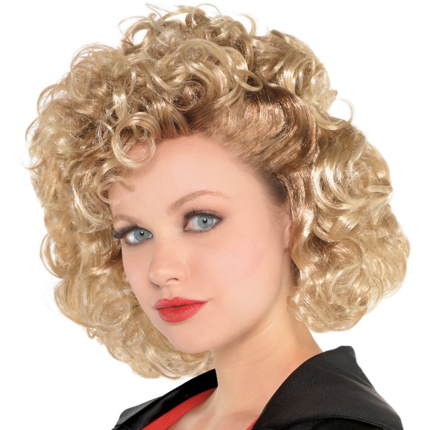 Grease Sandy Wig - Fancy Dress Accessories - Adult UK  front