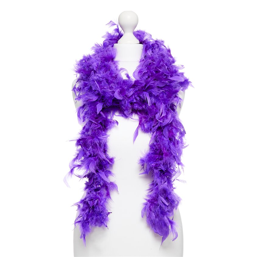 Purple Feather Boa - Womens 20s Fancy Dress Accessories front