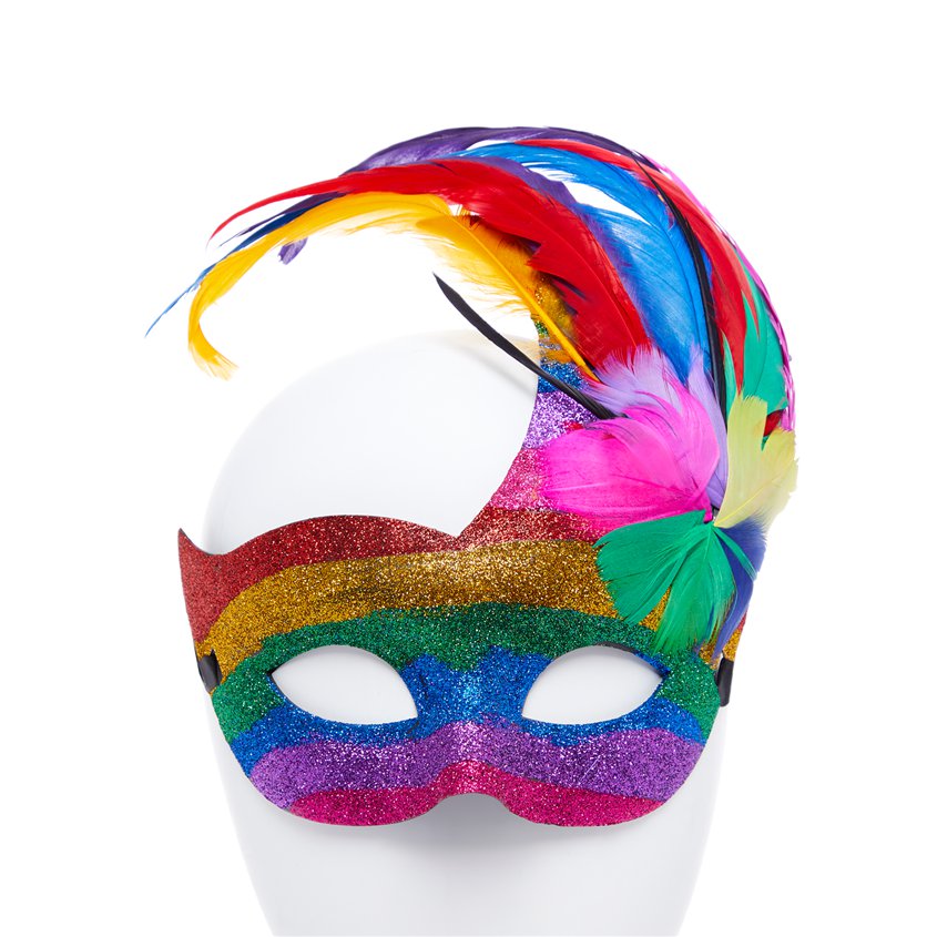 Rainbow Pride Masquerade Mask - Pride Festival - Adult Fancy Dress Accessory  front