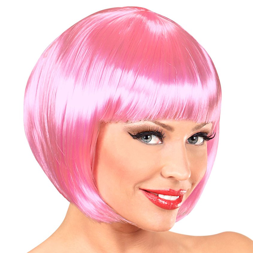 Pink Babe Bob Wig - Adults  Fancy Dress Accessories front