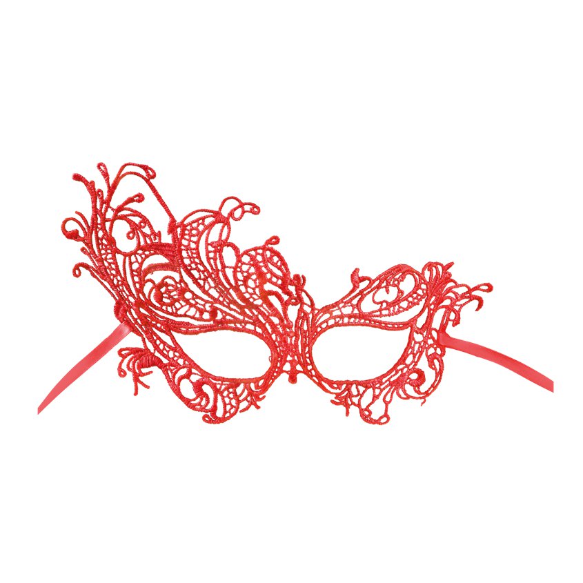 Red Lace Masquerade Mask for Women - Venetian Masks pla