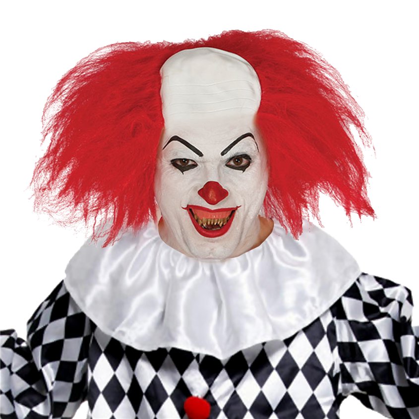 Evil Clown Wig - Halloween Fancy Dress Accessories - Adults One Size front