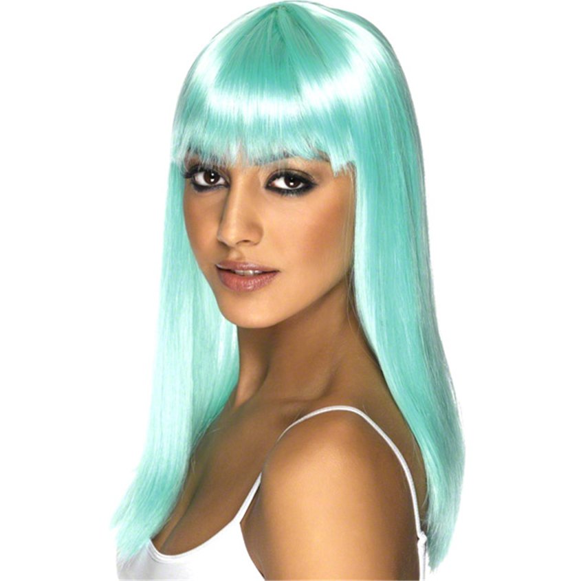 Glamourama Aqua Blue Wig front