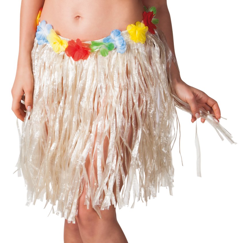 Natural Hawaiian Skirt - Summer Fancy Dress Accessories front