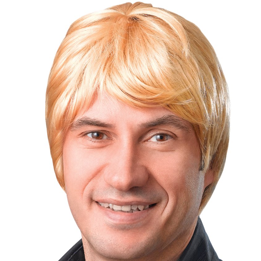 Short Blonde Wig - Mens 70s Fancy Dress Accessories front