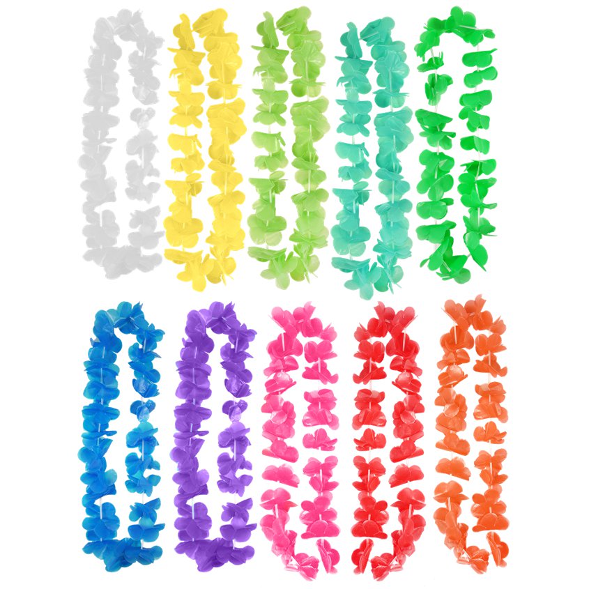 Hula Lei - Assorted Colours - 90cm each - Flower Garland front