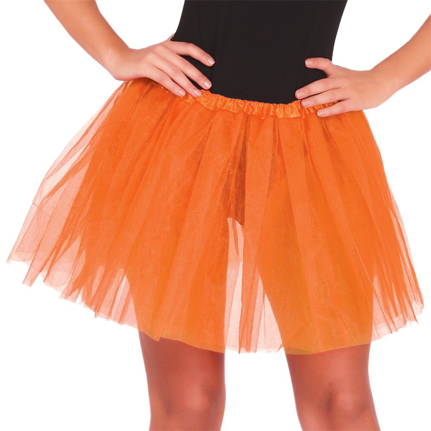 Orange Tutu  - Womens Halloween Fancy Dress Costume Accessories - Adult One Size front