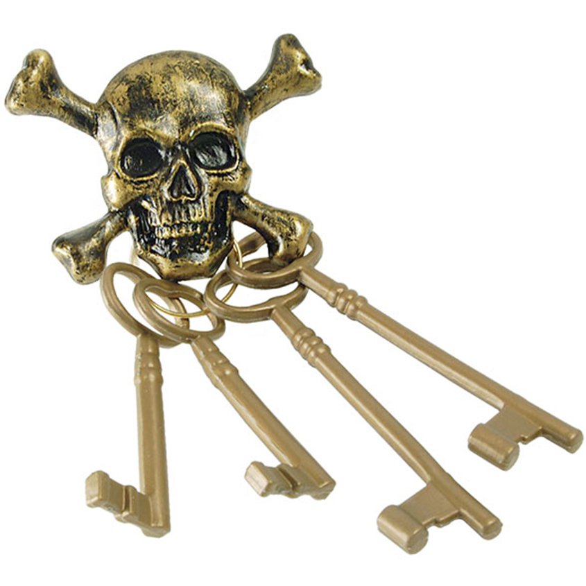 Pirate Skeleton Keys - 24 cm  - Pirate Fancy Dress Costume Accessories front