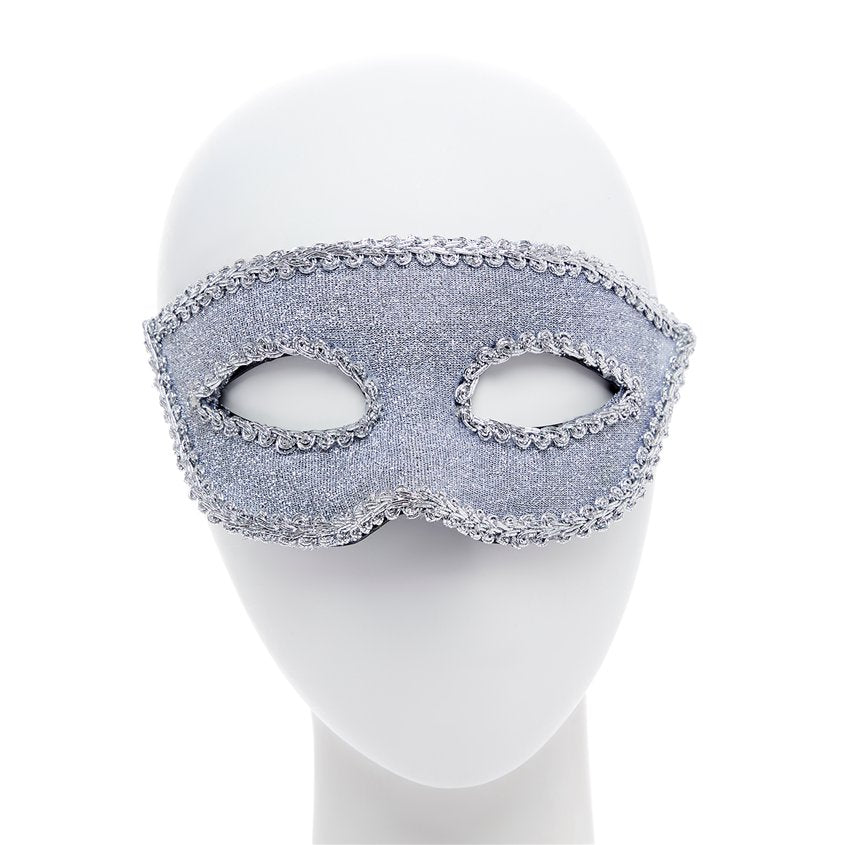   Silver  Masquerade Mask for Men - Venetian Mask front