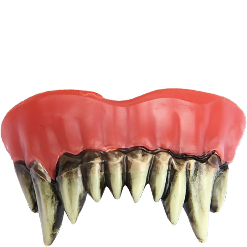 Evil Clown Teeth - Halloween Fancy Dress Accessories - Adult One Size front