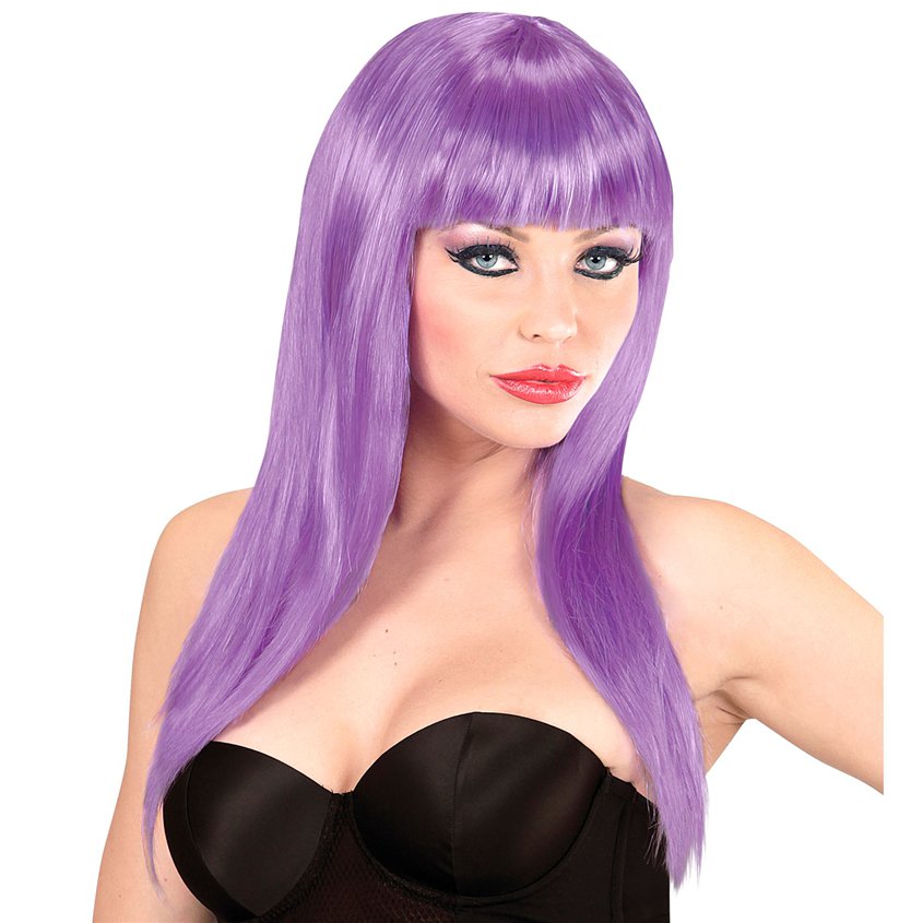 Lilac Glamorous Wig - Adults Sexy Fancy Dress Accessories front