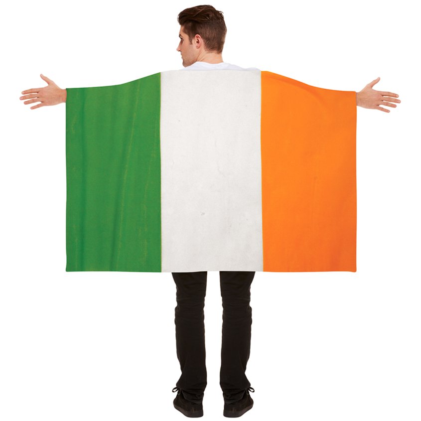 Irish Flag Cape - Adults Fancy Dress Accessory front