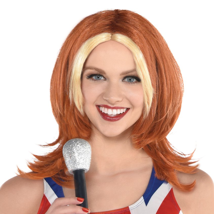 Red Hot Wig - Adults 90s Fancy Dress Accessories front