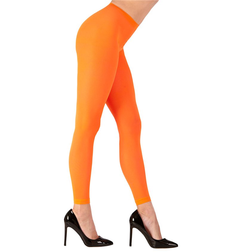 Orange Footless Tights - Womens Fancy Dress Accessories front