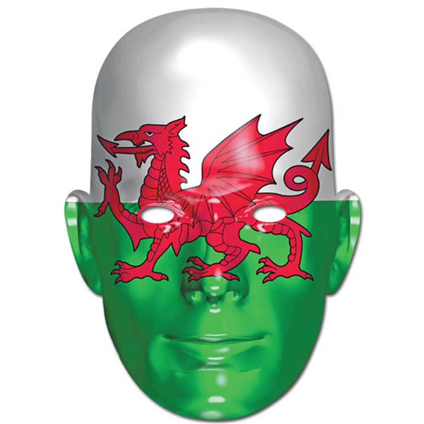 St David's Welsh Flag Mask - Flag Face Mask front