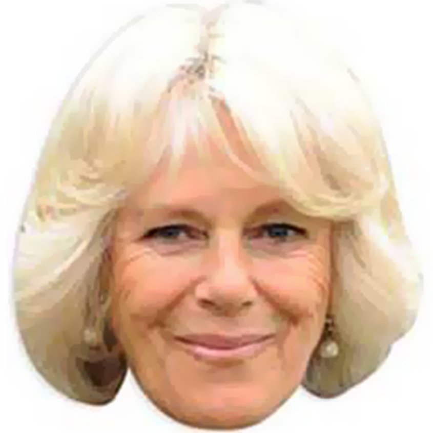 Queen Consort Camilla Mask -Camilla Parker-Bowles Mask - Celebrity Mask front